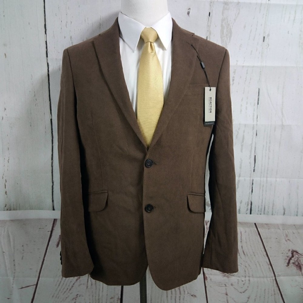 Kenneth Cole Reaction 40R Brown Suit Blazer Sport